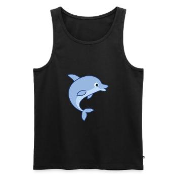 Dolphin - Dolphin - Men's Premium Organic Tank Top - black - Front - AI Model Male 178 light (178cm)