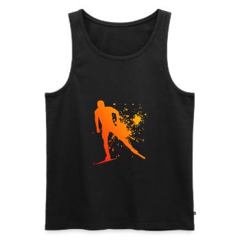 Cross-Country Classic Men Women Cross-Country Skating - Men's Premium Organic Tank Top - black - Front - Michal (187cm)