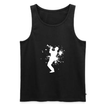 Trompete Trompeter Jazz Trompeter Trumpet Player - Männer Premium Bio Tank Top - Schwarz - Vorne - Michal (187cm)