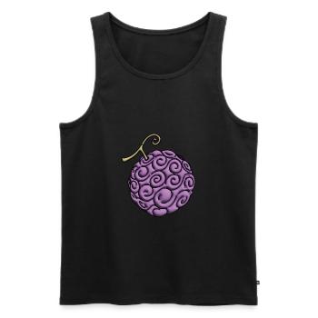 o p Frucht - Männer Premium Bio Tank Top - Schwarz - Vorne - AI Model Male 178 light (178cm)