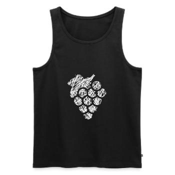 Grape Scribble Painted White Gift Idea - Men's Premium Organic Tank Top - black - Front - AI Model Male 178 light (178cm)
