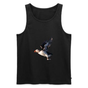 Papageientaucher - Männer Premium Bio Tank Top - Schwarz - Vorne - Michal (187cm)