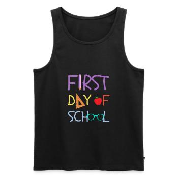 Erster Schultag DESIGN - Männer Premium Bio Tank Top - Schwarz - Vorne - AI Model Male 178 light (178cm)