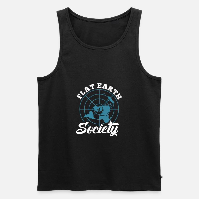 Flat Earth Society – World Is Flat Earth Science - Männer Premium Bio Tank Top - Schwarz