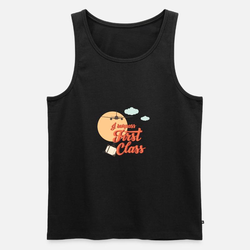 Ich übertreffe first class - Männer Premium Bio Tank Top - Schwarz