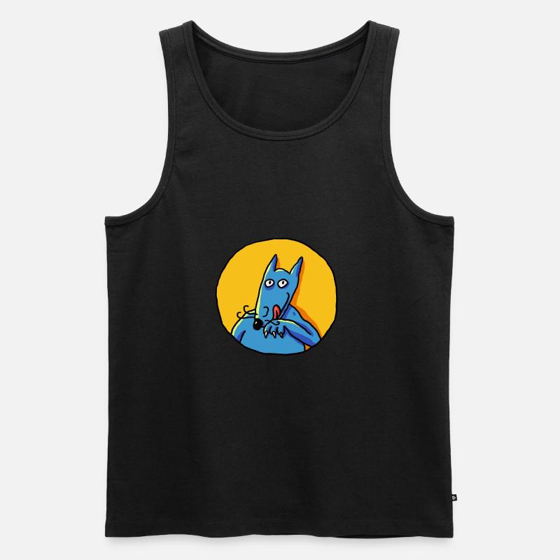 Le loup! - Männer Premium Bio Tank Top - Schwarz