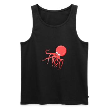squid giant octopus octopus octopus squid sepia fish - Men's Premium Organic Tank Top - black - Front - AI Model Male 178 light (178cm)