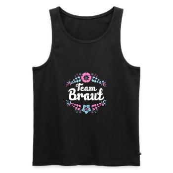 Junggesellinnenabschied Team Braut - Männer Premium Bio Tank Top - Schwarz - Vorne - AI Model Male 178 light (178cm)