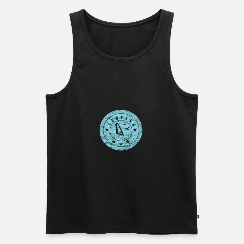 Windsurfen - Männer Premium Bio Tank Top - Schwarz