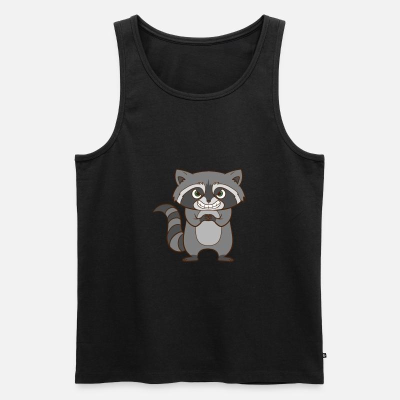 Waschbär - Garstiger Waschbär. - Männer Premium Bio Tank Top - Schwarz