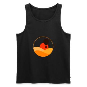 Balloon - Men's Premium Organic Tank Top - black - Front - AI Model Male 178 light (178cm)