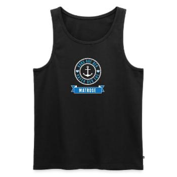 Matrose - Kurs auf den Hafen der Ehe - Männer Premium Bio Tank Top - Schwarz - Vorne - AI Model Male 178 light (178cm)
