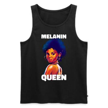 Melanin Queen Pride Roots Gift - Men's Premium Organic Tank Top - black - Front - Michal (187cm)