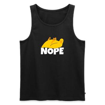 Faule Ente Nope Not Today Faulenzer Faulpelz - Männer Premium Bio Tank Top - Schwarz - Vorne - AI Model Male 178 light (178cm)