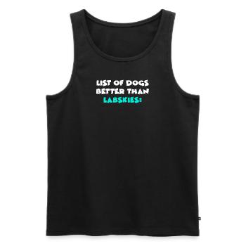 Labsky Labskies - Men's Premium Organic Tank Top - black - Front - Michal (187cm)