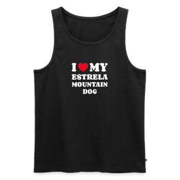 I Love My Estrela Mountain Dog Dog Owner - Men's Premium Organic Tank Top - black - Front - Michal (187cm)