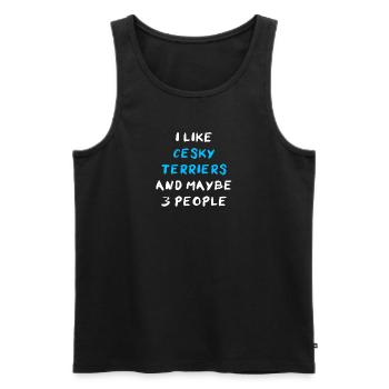 Cesky Terrier - Männer Premium Bio Tank Top - Schwarz - Vorne - Michal (187cm)