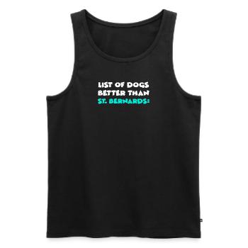St. Bernard Bernhardiner - Männer Premium Bio Tank Top - Schwarz - Vorne - Michal (187cm)