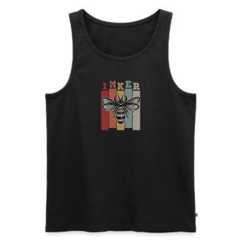 Imker - Männer Premium Bio Tank Top - Schwarz - Vorne - AI Model Male 178 light (178cm)