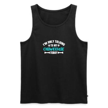 Chiweenie - Débardeur bio Premium Homme - noir - Devant - Michal (187cm)