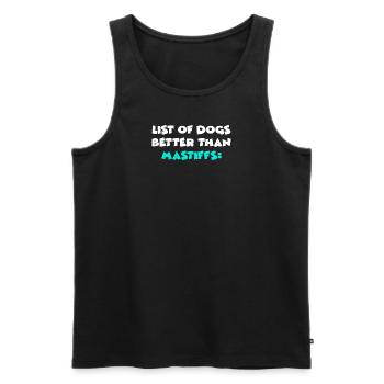 Mastiff - Männer Premium Bio Tank Top - Schwarz - Vorne - AI Model Male 178 light (178cm)
