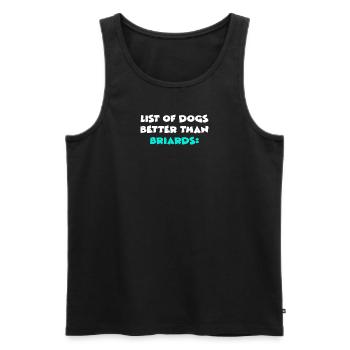 Briard - Männer Premium Bio Tank Top - Schwarz - Vorne - Michal (187cm)