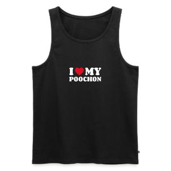 J’aime mon toutou - Débardeur bio Premium Homme - noir - Devant - Michal (187cm)