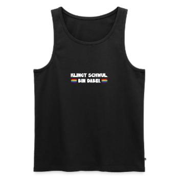 Sounds Gay I'm in Gay Pride - Men's Premium Organic Tank Top - black - Front - Michal (187cm)