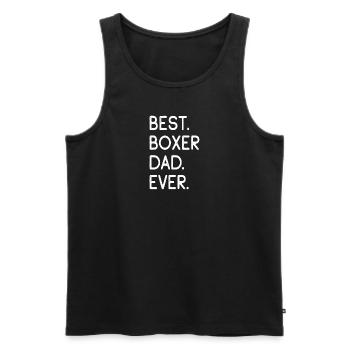 Boxer - Männer Premium Bio Tank Top - Schwarz - Vorne - Michal (187cm)