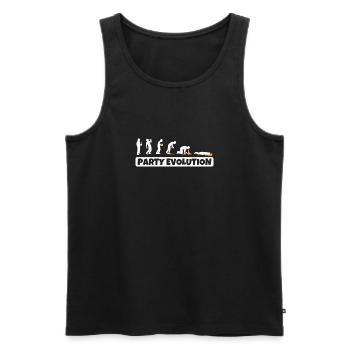 Party Evolution Bier Betrunken Saufen Vollrausch - Männer Premium Bio Tank Top - Schwarz - Vorne - AI Model Male 178 light (178cm)