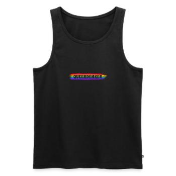 Queer Thinker - Men's Premium Organic Tank Top - black - Front - Michal (187cm)