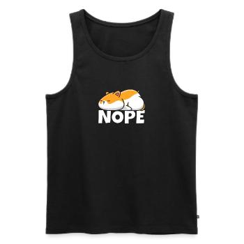 Fauler Hamster Nope Not Today - Männer Premium Bio Tank Top - Schwarz - Vorne - AI Model Male 178 light (178cm)