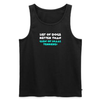 Glen of Imaal Terrier - Männer Premium Bio Tank Top - Schwarz - Vorne - Michal (187cm)