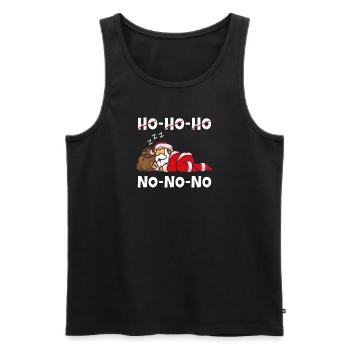 Père Noël paresseux - Débardeur bio Premium Homme - noir - Devant - Michal (187cm)