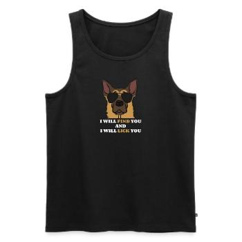 Berger allemand frais - Débardeur bio Premium Homme - noir - Devant - Michal (187cm)