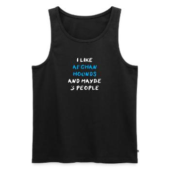 Afghan Hound Afghanischer Windhund - Men's Premium Organic Tank Top - black - Front - AI Model Male 178 light (178cm)
