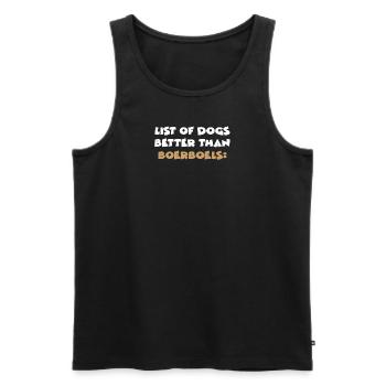 Boerboel - Männer Premium Bio Tank Top - Schwarz - Vorne - Michal (187cm)