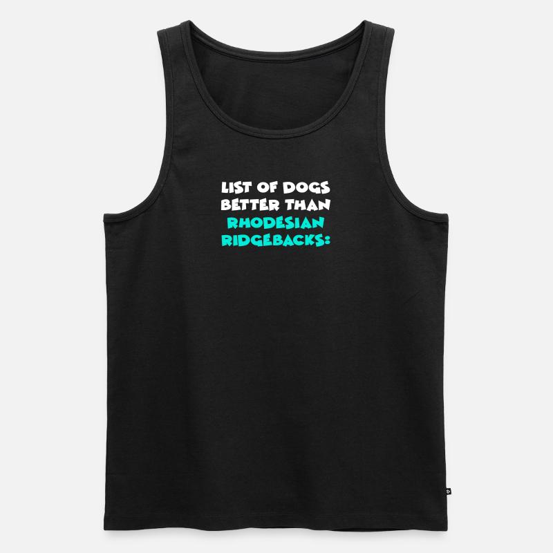 Rhodesian Ridgeback - Männer Premium Bio Tank Top - Schwarz