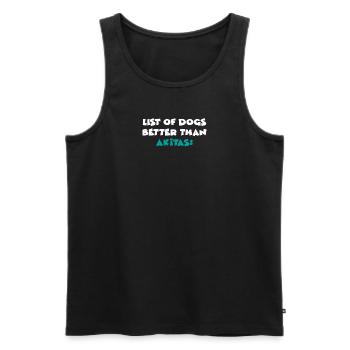 Akita - Männer Premium Bio Tank Top - Schwarz - Vorne - Michal (187cm)