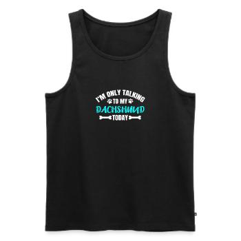 Dachshund Dackel - Men's Premium Organic Tank Top - black - Front - Michal (187cm)