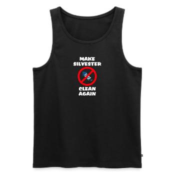Anti Feuerwerk Gegen Böller - Männer Premium Bio Tank Top - Schwarz - Vorne - Michal (187cm)