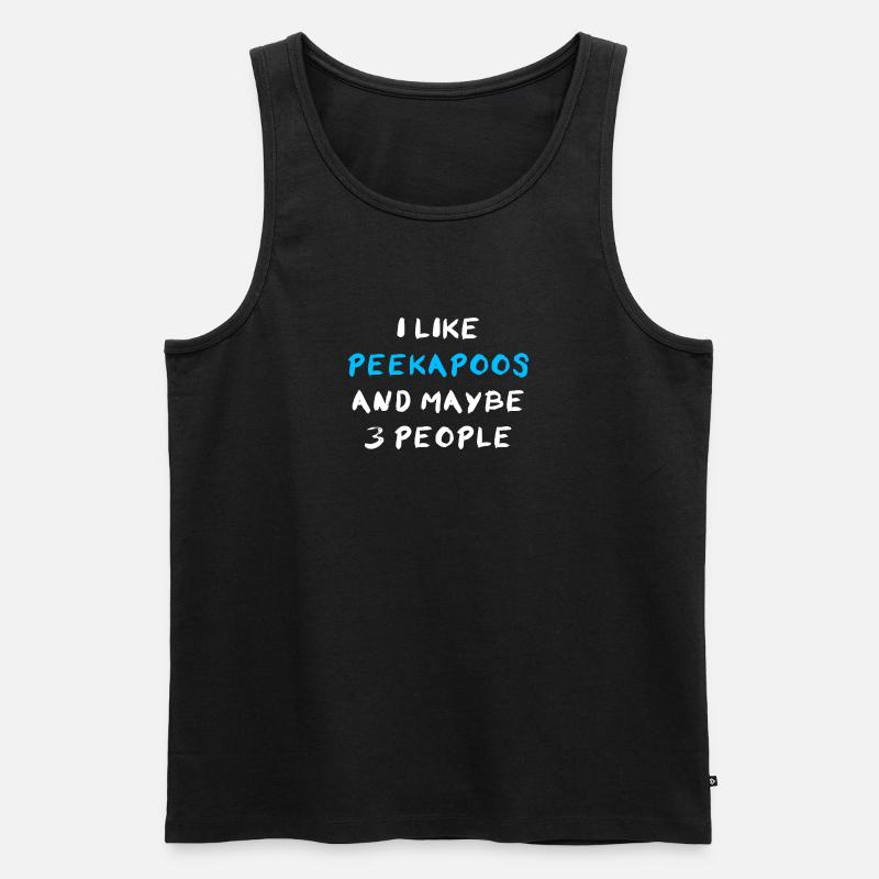 Peekapoo - Männer Premium Bio Tank Top - Schwarz