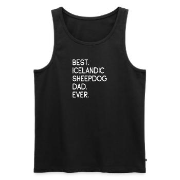 Icelandic Sheepdog Islandhund - Männer Premium Bio Tank Top - Schwarz - Vorne - Michal (187cm)