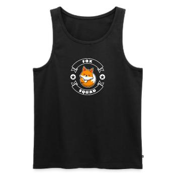 Fox Squad - Männer Premium Bio Tank Top - Schwarz - Vorne - AI Model Male 178 light (178cm)