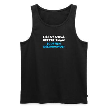 Scottish Deerhound Scottish Deer Dog - Men's Premium Organic Tank Top - black - Front - AI Model Male 178 light (178cm)