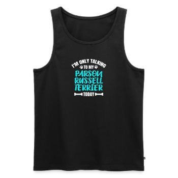 Parson Russell Terrier - Men's Premium Organic Tank Top - black - Front - Michal (187cm)
