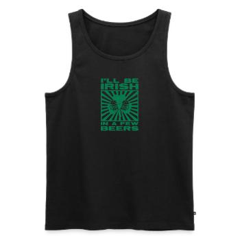 Bier Trinken Trinker Irland Irisch St Patricks Day - Männer Premium Bio Tank Top - Schwarz - Vorne - Michal (187cm)