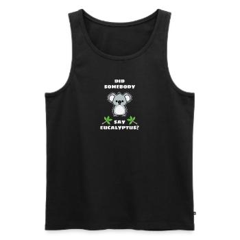 Koala - Männer Premium Bio Tank Top - Schwarz - Vorne - Michal (187cm)