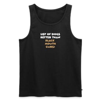 Black Mouth Cur - Männer Premium Bio Tank Top - Schwarz - Vorne - AI Model Male 178 light (178cm)