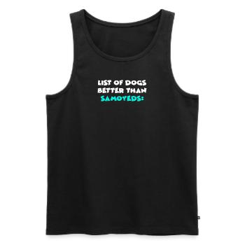 Samoyed Samojede - Männer Premium Bio Tank Top - Schwarz - Vorne - AI Model Male 178 light (178cm)